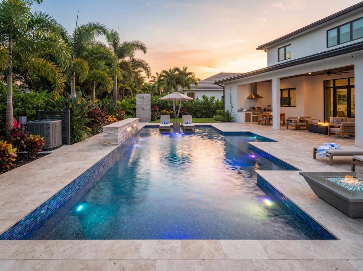 Concept image of remodeled swimming pool
